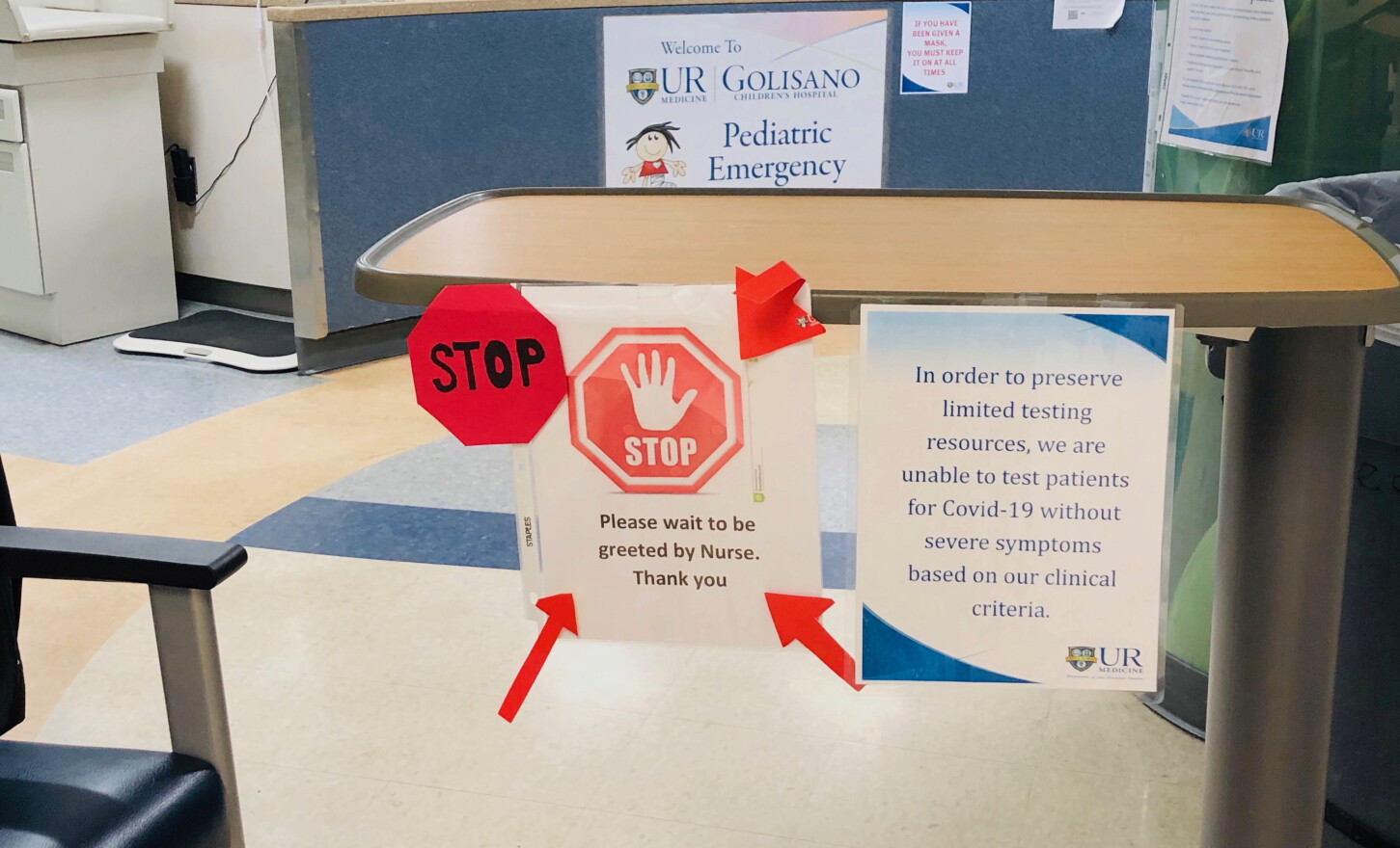 The pediatric emergency department at Golisano Children's Hospital has become strangely empty as health care workers prepare for an anticipated surge in COVID-19 patients.